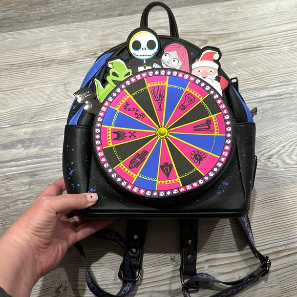 Loungefly Handbags - Nightmare Before Christmas Loungefly with Moving Spin-the-Wheel